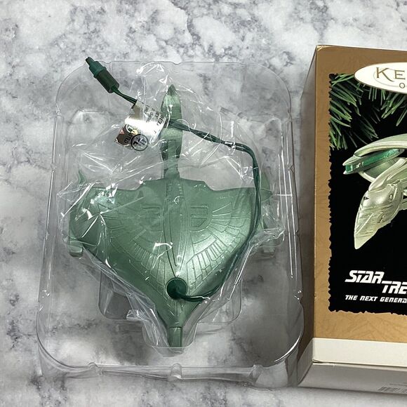 Star Trek Romulan Warbird Hallmark Ornament Next Gen Magic Light Christmas 1995 - Picture 7 of 8